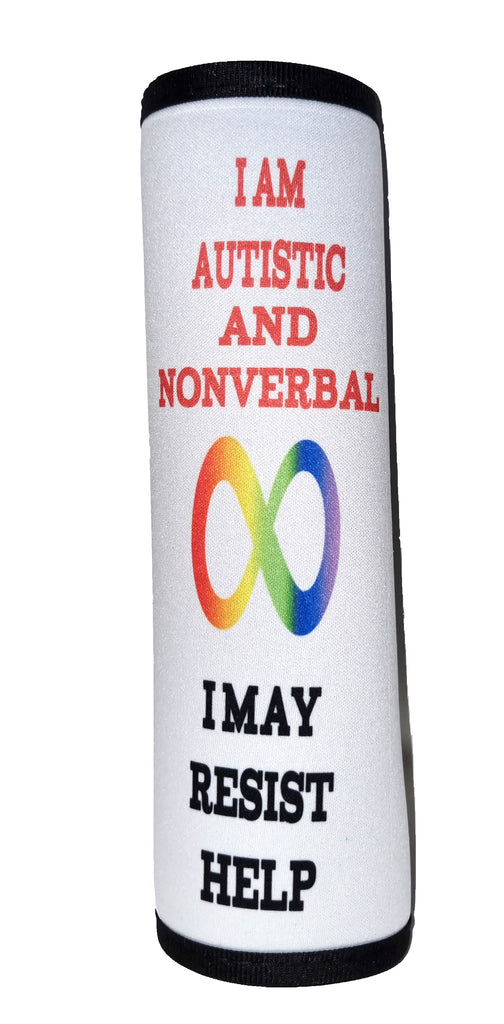 Medical alert seat belt cover I am autistic and nonverbal beltalert